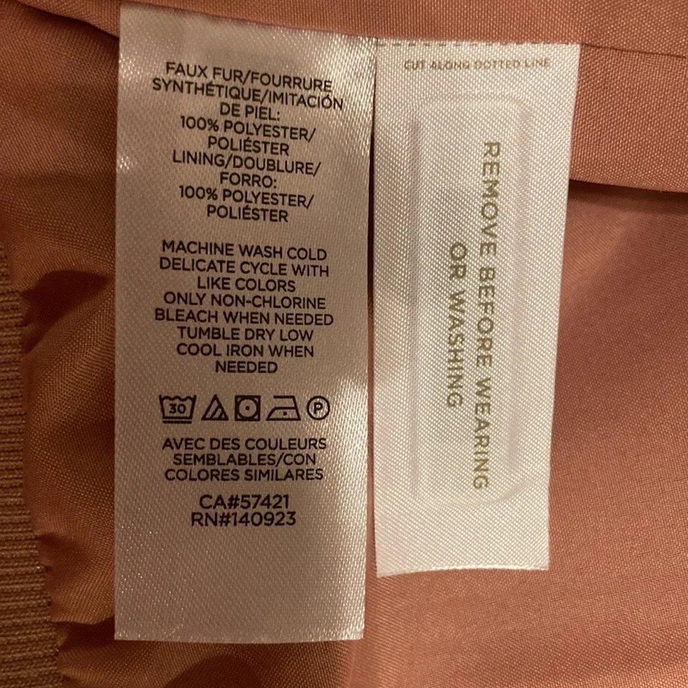 Loft Faux Fur Pink Winter Bomber Coat Size XL women’s NWT - Picture 11 of 12